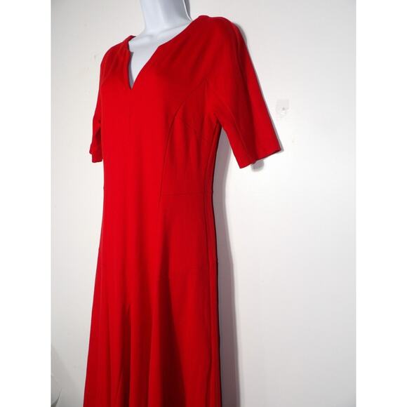 Soft Surroundings Scarletta Maxi Dress Sz 6 Red V Neck A Line EUC - Picture 5 of 13